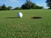 Photo of golf ball on green
